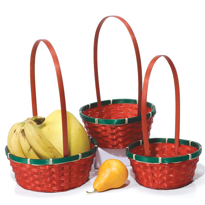 Christmas Bamboo Basket